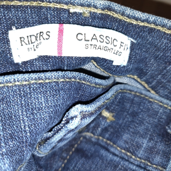 LEE Riders Denim Jeans Dark Blue STRETCH New NWT Women's 14 Straight Leg - Picture 8 of 8